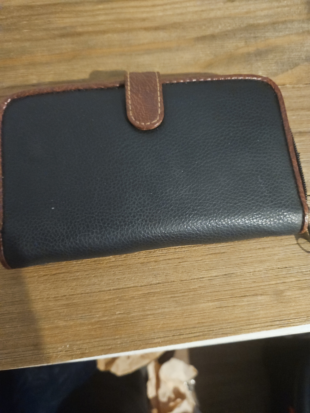 Rosetti Wallet Women's Black Faux Leather Planner Credit Card Slots Zip Around